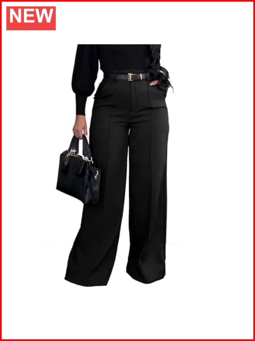 Women's High Waisted Wide Leg Dress Pants Business Slacks